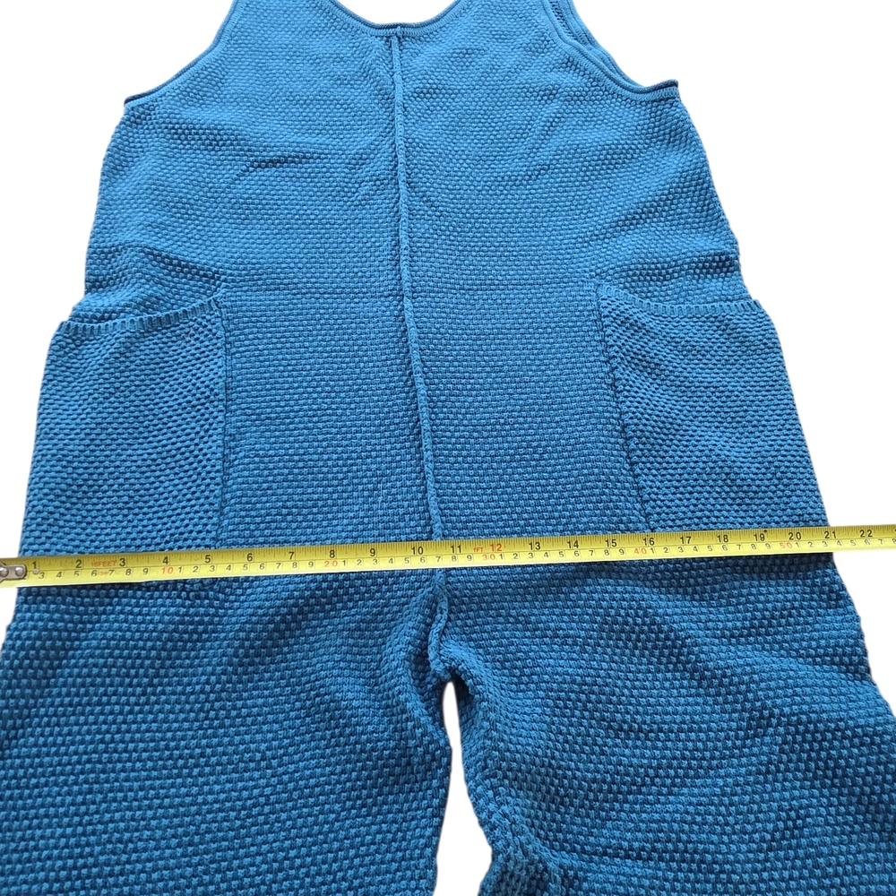Free People Blue Knit Sweater Jumpsuit - Picture 6 of 10